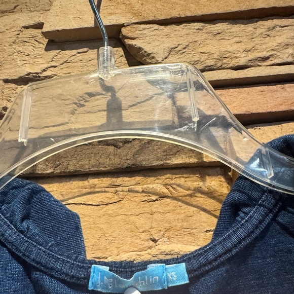 J. McLaughlin Blue Ruffled Tank Top with Mandarin Collar Sz XS - Picture 4 of 4